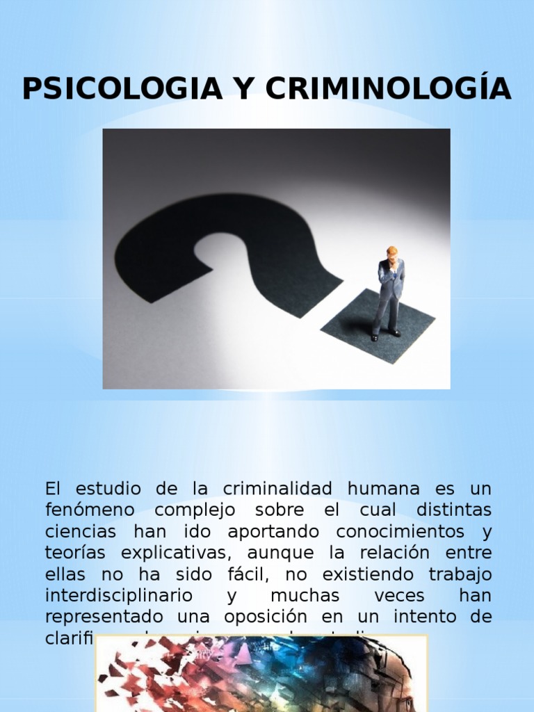 Psicología y Criminología Trastorno mental Psicosis