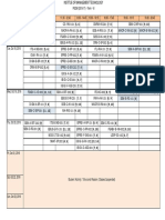 IMT PGDM 2015-17 Term VI Timetable