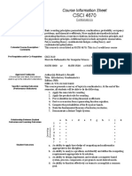 CSCI 4670: Course Information Sheet