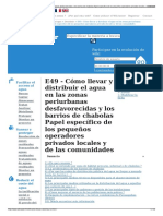 E49 - Cómo Llevar y Distribuir El Agua en Las Zonas Periurba