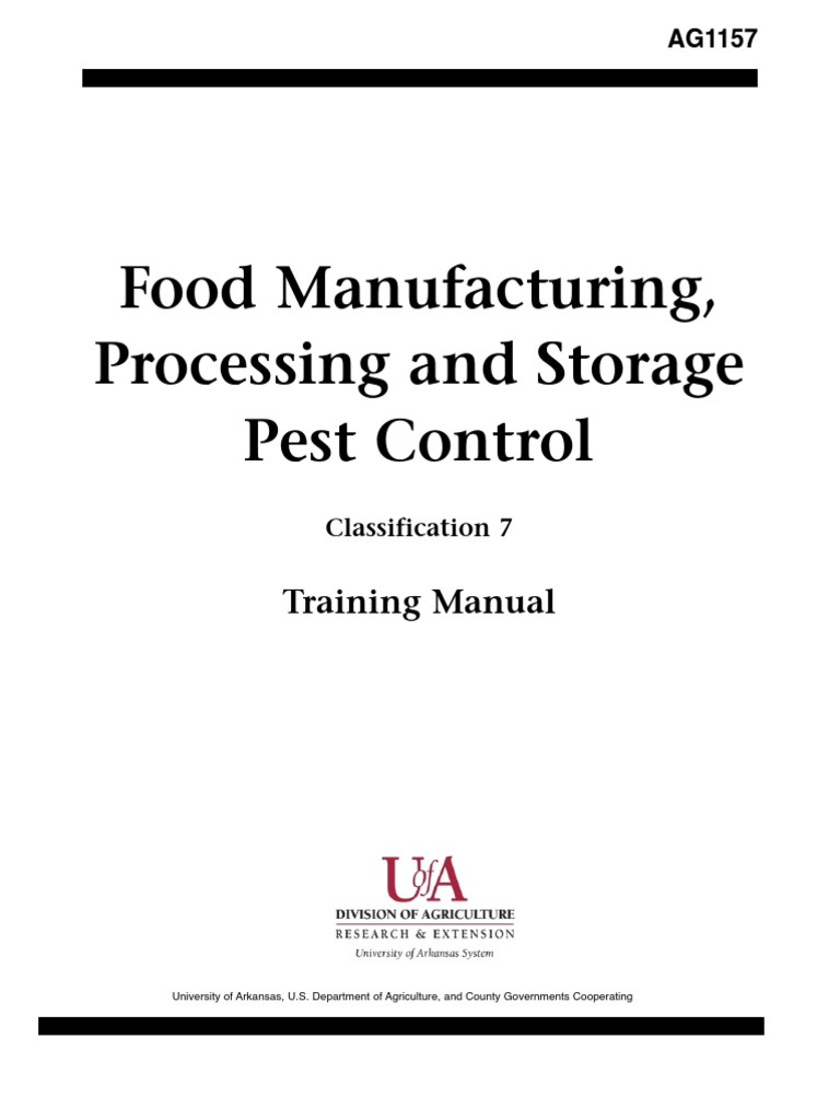 Food Manufacturing, Processing and Storage Pest Control Training