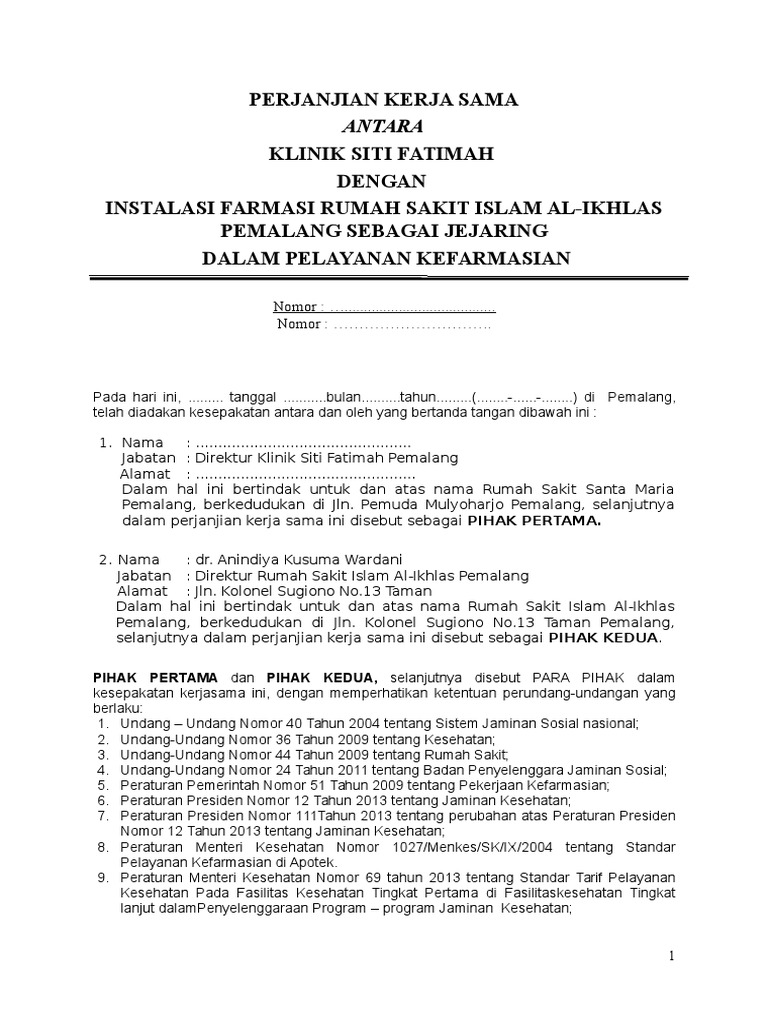 Mou Farmasi Rsi Siti Fatimah Pdf