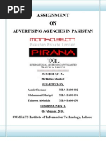 Download ASSIGNMENT ON ADVERTISING AGENCIES IN PAKISTAN by Aamir Shehzad SN32797642 doc pdf