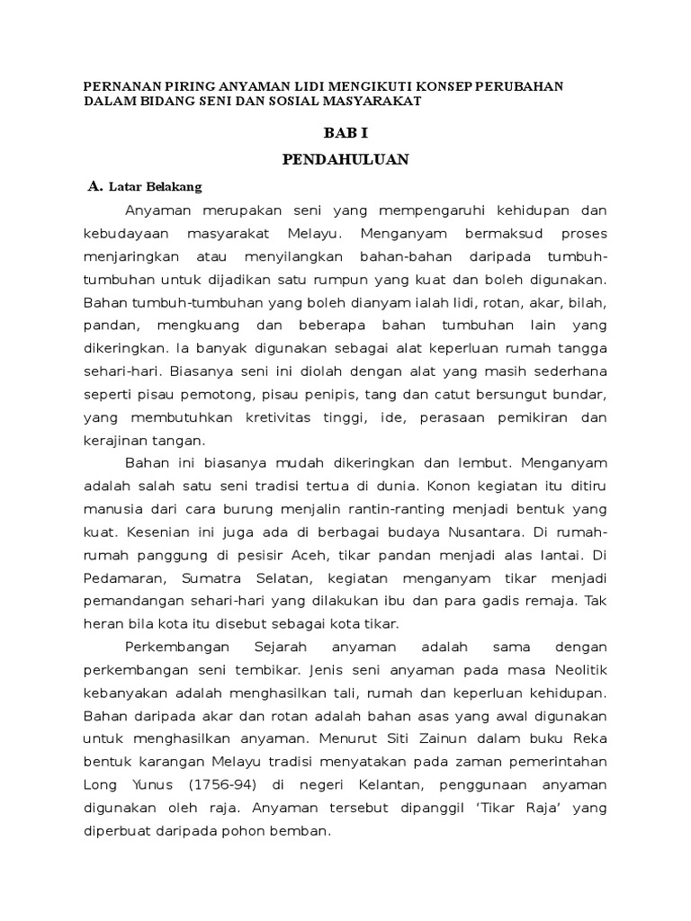 Makalah Anyaman Lidi