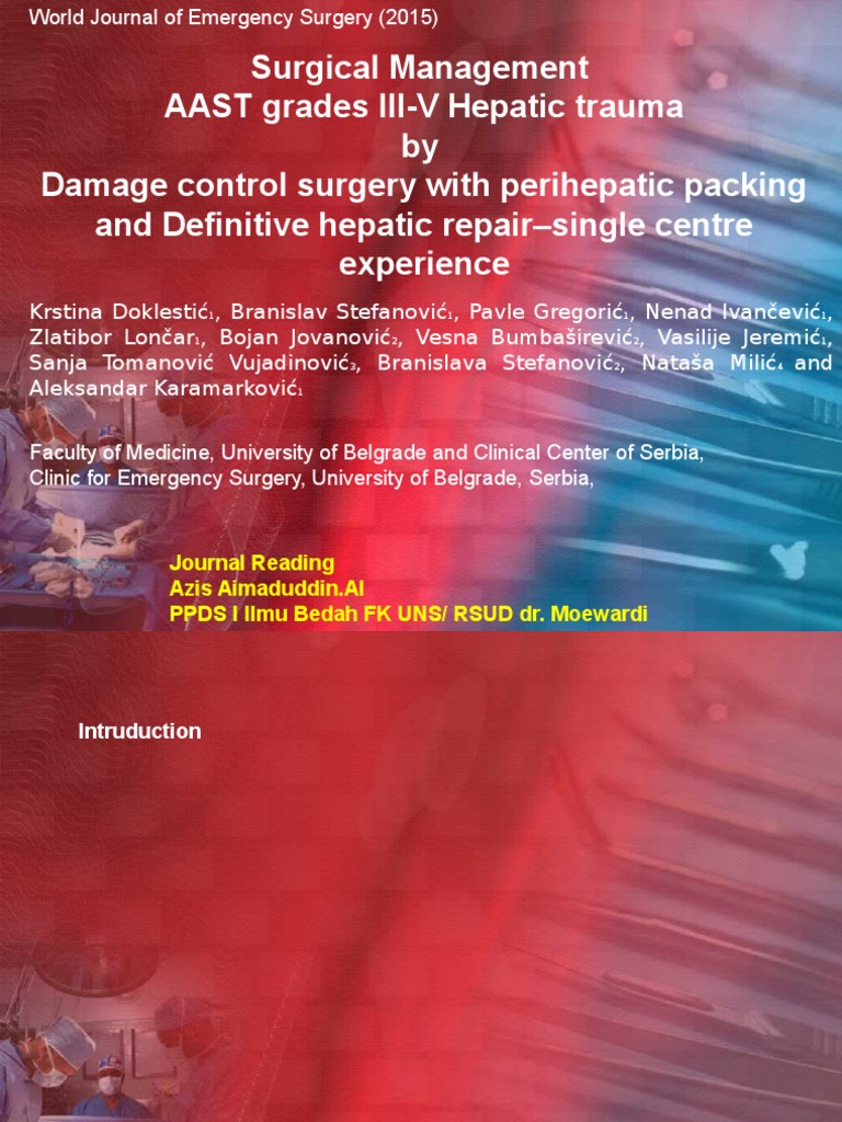 Liver Trauma Hepar | PDF | Major Trauma | Bleeding
