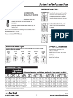 Submittal Information: Dynabolt Sleeve