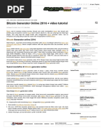 Download Bitcoin Generator Online 2016  video tutorial  Cara mining bitcoin dengan android by Henry Walker SN327987255 doc pdf