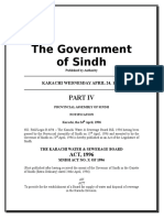 Sindh Govt. Gazette Publishes Karachi Water Act
