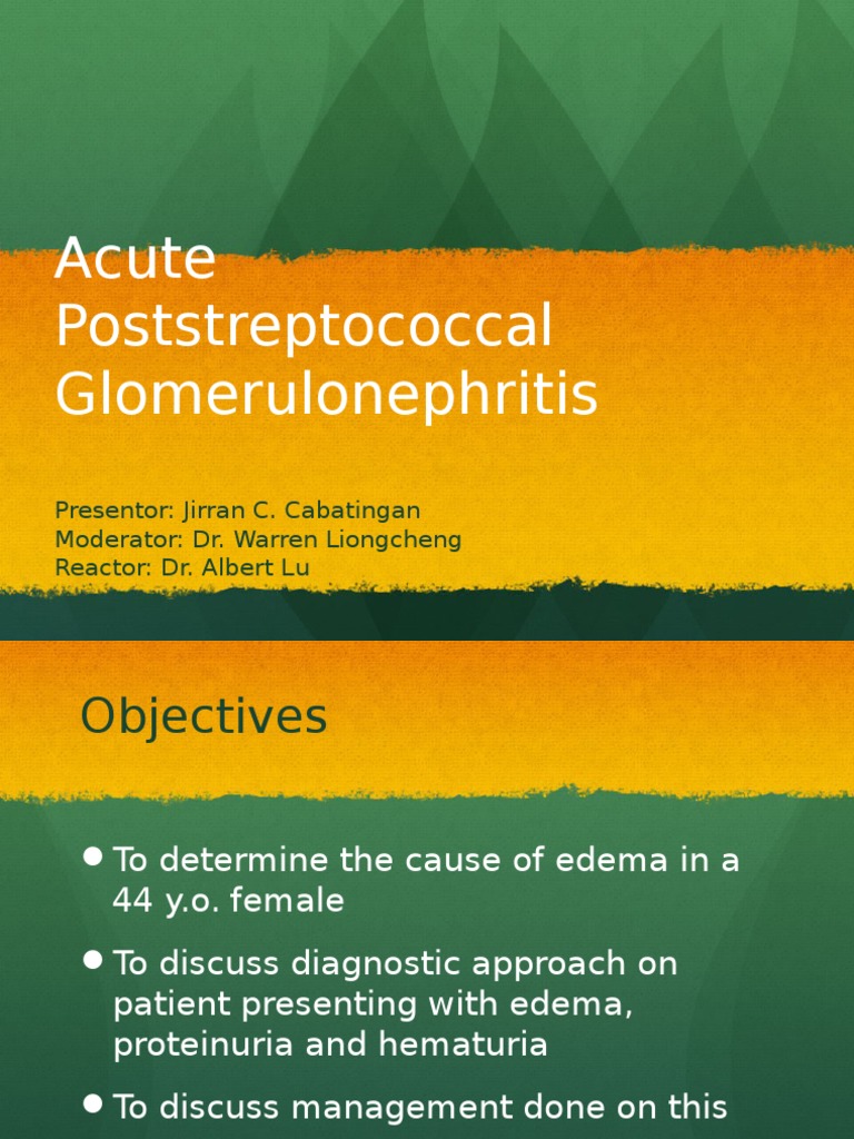 Acute Poststreptococcal Glomerulonephritis PDF Streptococcus Antigen