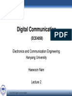 Digital Communication: Electronics and Communication Engineering Hanyang University Haewoon Nam