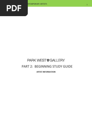 Part 2 - Artist Info 2015 08 25