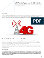 What Is 4G LTE 4G LTE Popular Types and 4G LTE in India