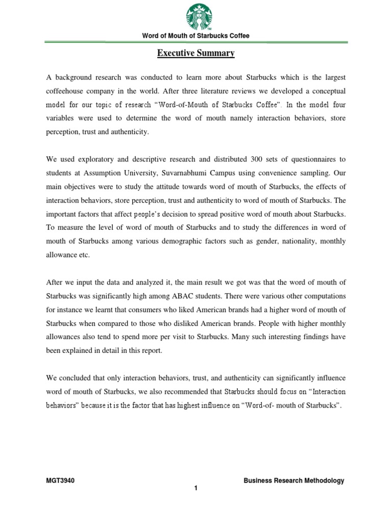 Business research methods starbucks essay image