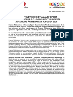 Nouvel Accord de Partenariat - France Télévisions A S O