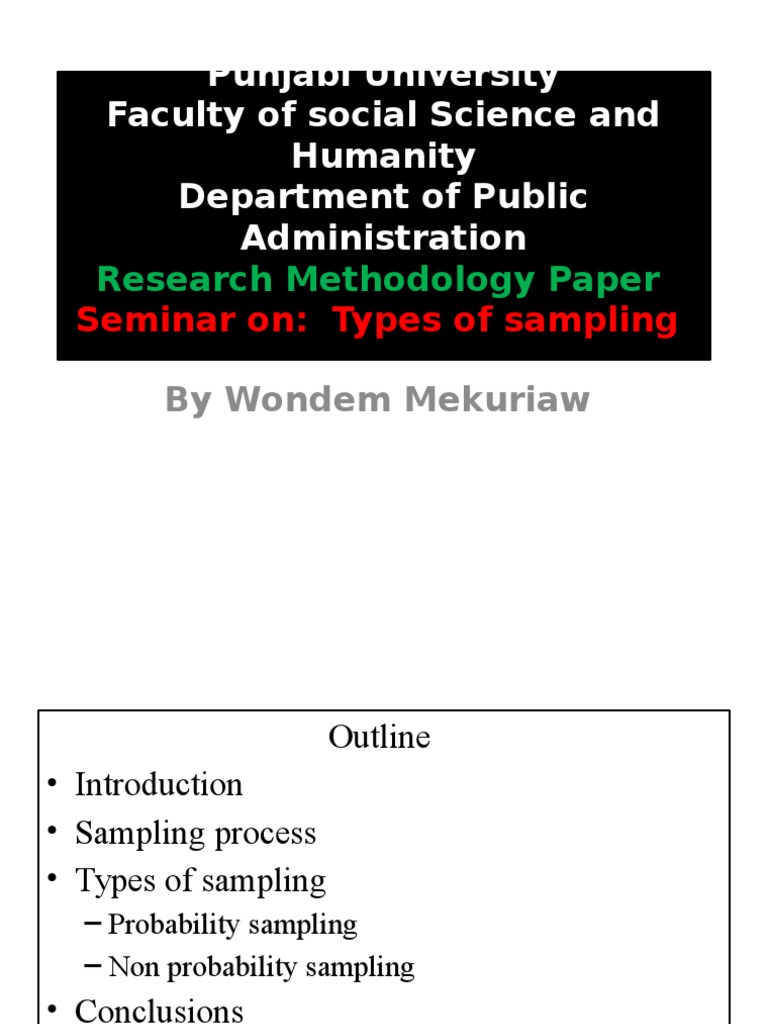 Research Types of Sampling | PDF