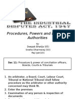 Procedures, Powers and Duties of Authorities - IDA, 1947