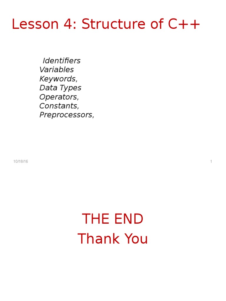 Lesson 4-Structure-Of - CPP | PDF | Career & Growth | Computers