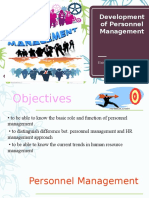 Development of Personnel Management