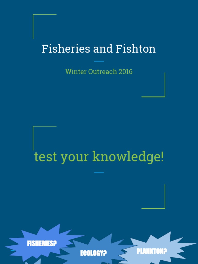 Understanding Fisheries and Plankton | PDF