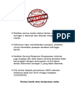 Pastikan Semua Soalan Dalam Kertas Instrumen Saringan 2 Disemak Dan Ditanda Menggunakan Pen Merah