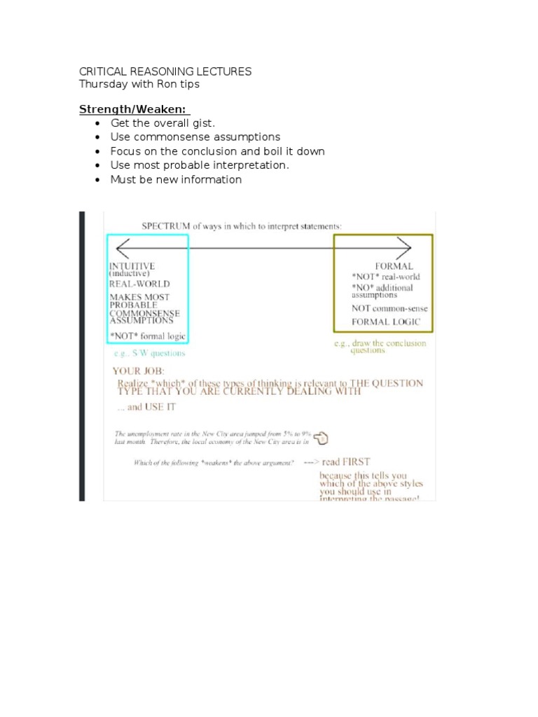 Critical Reasoning Lecture Tips | PDF | Philosophical Methodology ...
