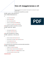 Il Comparativo Di Maggioranza e Di Minoranza