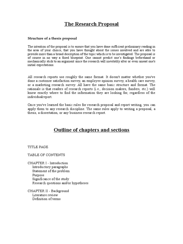 How To Write A Research Proposal