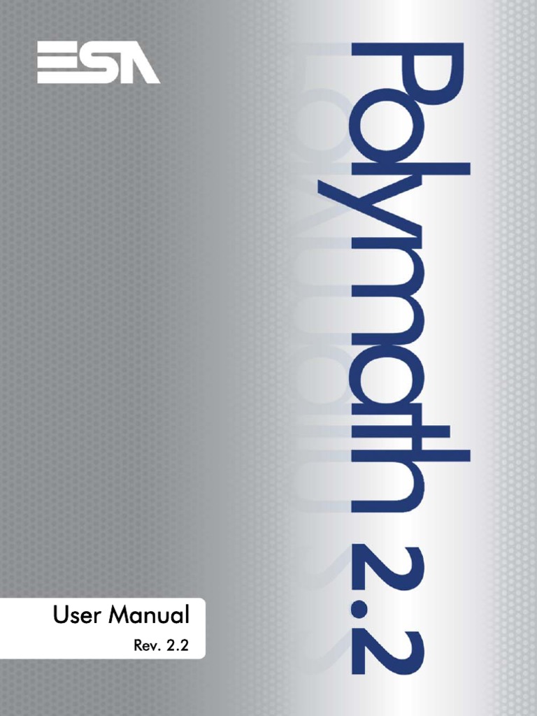 Manual Esa Polymath | Menu (Computing) | Installation (Computer Programs)