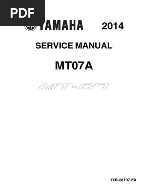 MT-07 Service Manual PDF | PDF | Anti Lock Braking System | Throttle