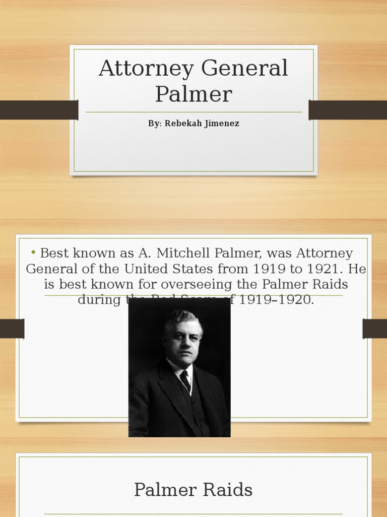 attorney general palmer Crimes Crime & Justice