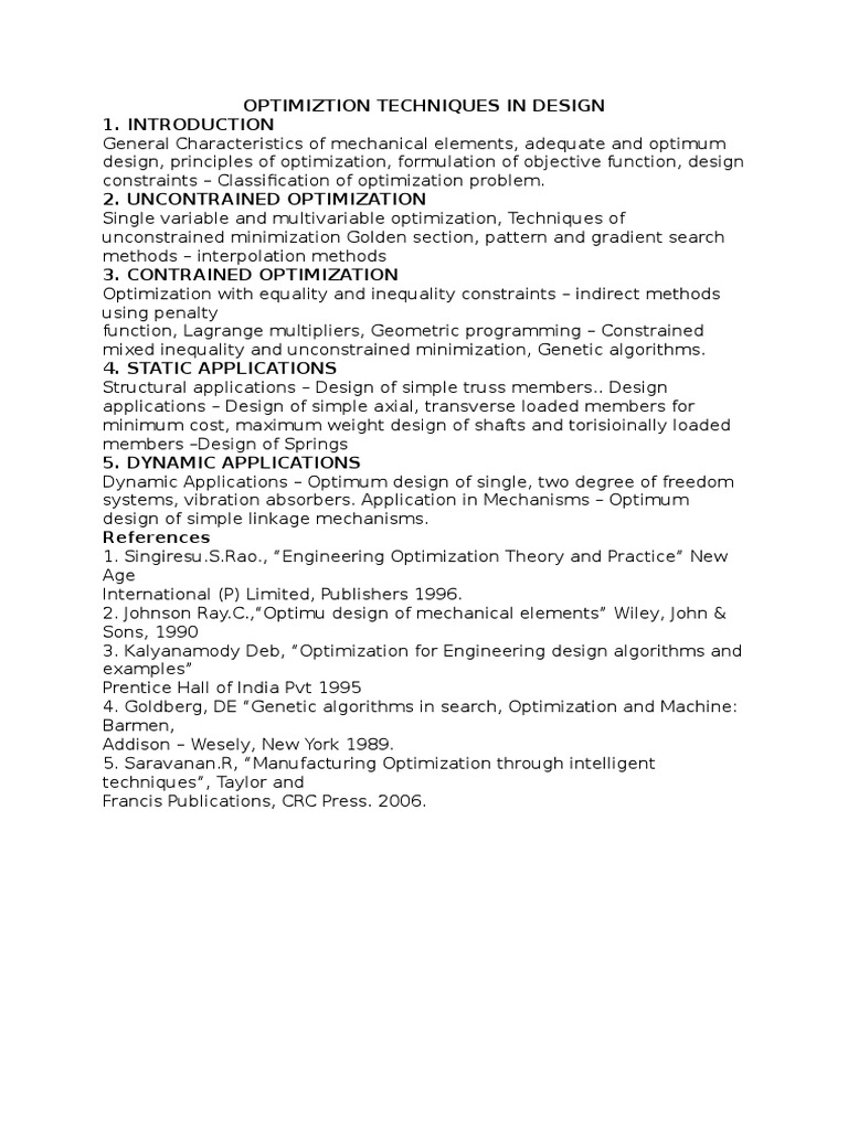 OPTIMIZATION TECHNIQUES SYLLABUS PDF visual data 6