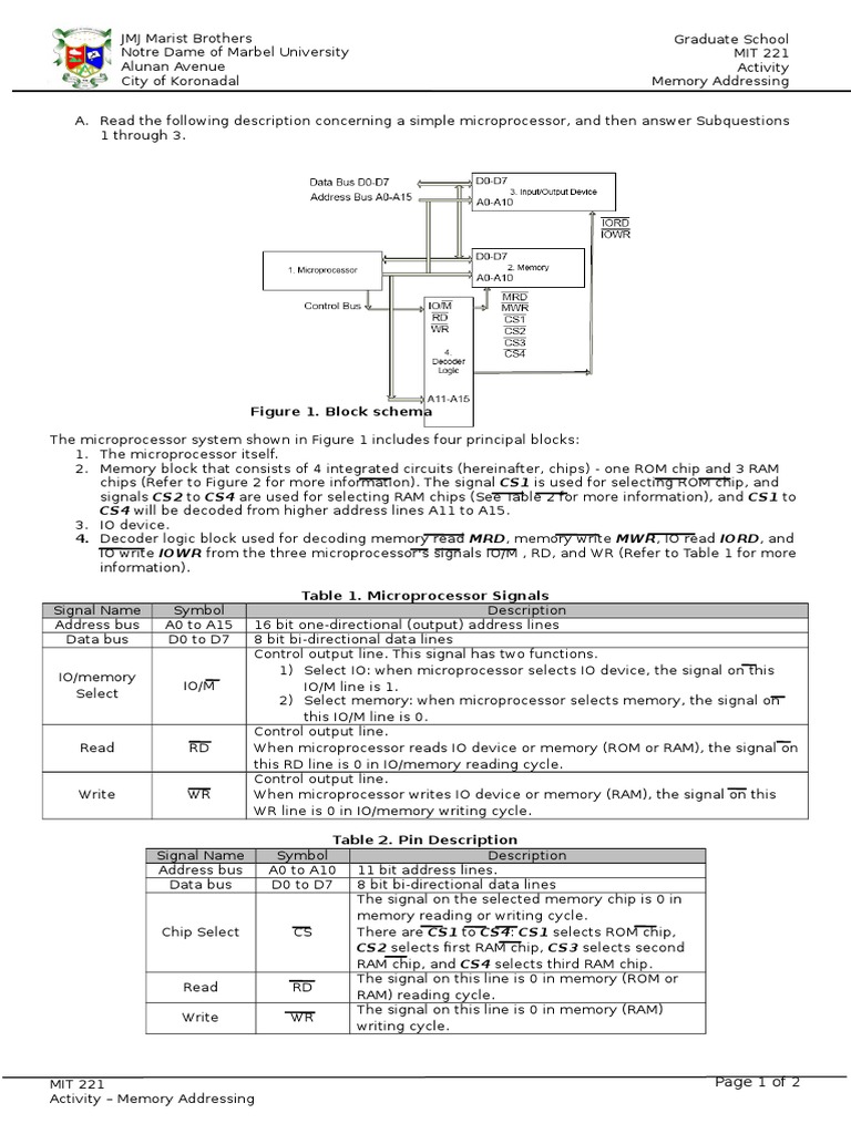 Activity memory addressing pdf random access memory read only memory