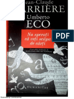 Jean Claude Carriere, Umberto Eco - Nu Sperati Ca Veti Scapa de Carti