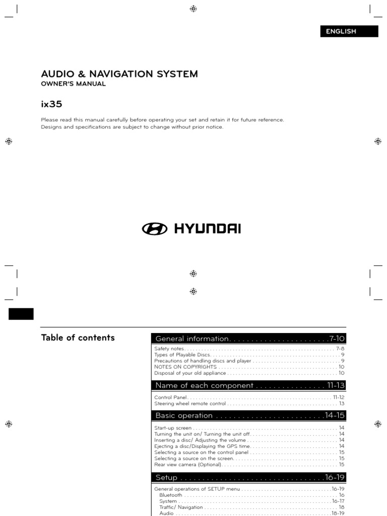 Hyundai - Ix35 AVN Manual ENG | PDF | Compact Disc | I Pod