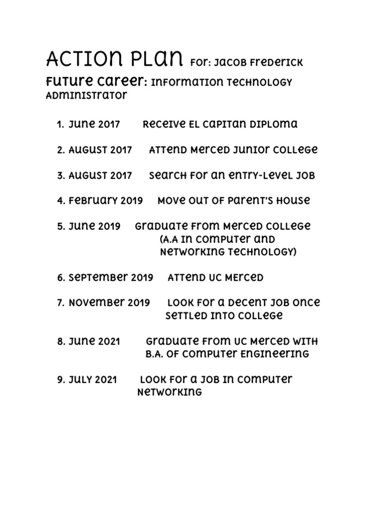 Actionplan 1 | PDF | Engineering | Computing And Information Technology