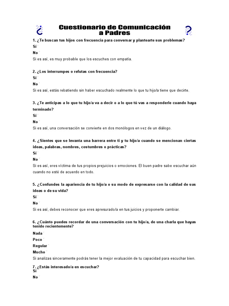 Mejora la Comunicación con tus Hijos | PDF | Crecimiento personal y ...