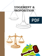 Judgement & Proposition