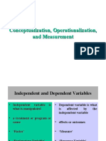 Conceptualization, Operationalization, and Measurement