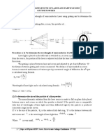 Determine laser wavelength and powder particle size