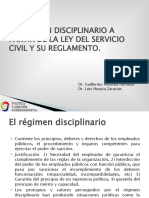 EL RÉGIMEN DISCIPLINARIO Servir y en Comparacion Con La Ley 27444