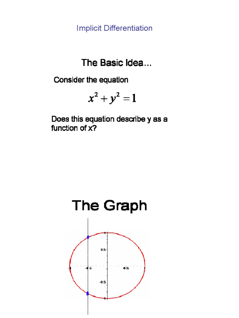Implicit differentiation pdf