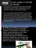Principios Que Guian La Teoria de La Tributación