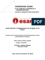 Ensayo sobre el consumo de Drogas en el Perú