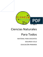 Plan Ciencias Naturales para Todos Material para Docentes Segundo Ciclo Educación Primaria