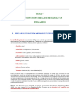 Tema 7. - Regulación de Metabolitos Primarios