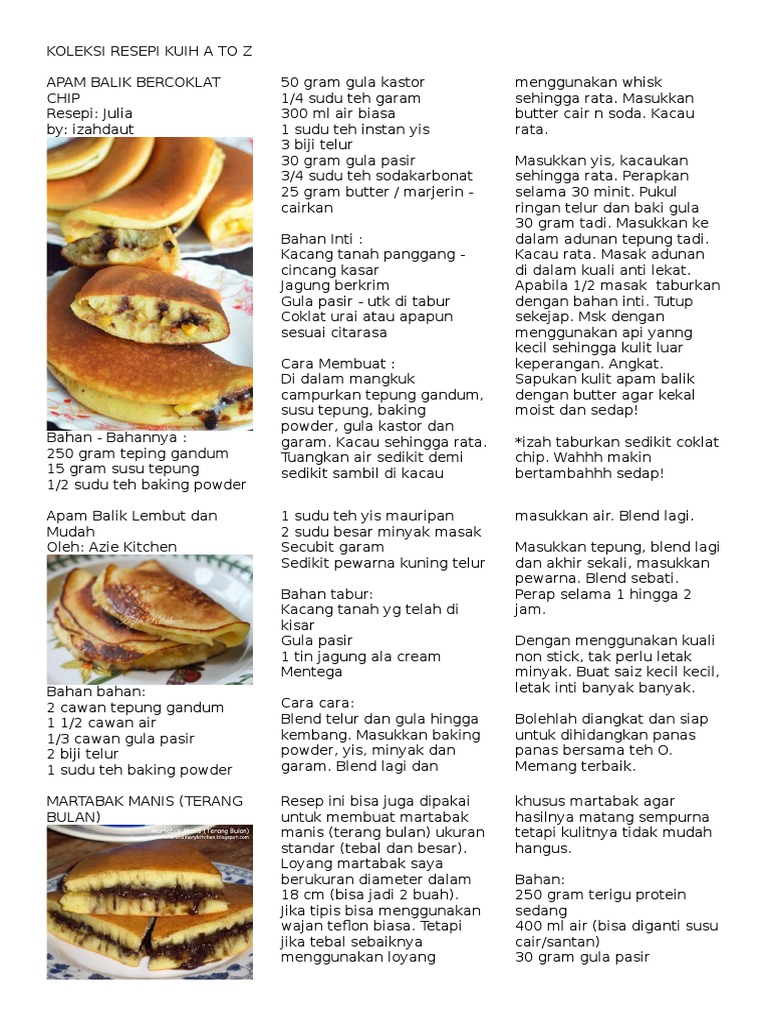 Koleksi Resepi Kuih A To Z Pdf