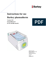 Barkey Plasmatherm - Use Manual