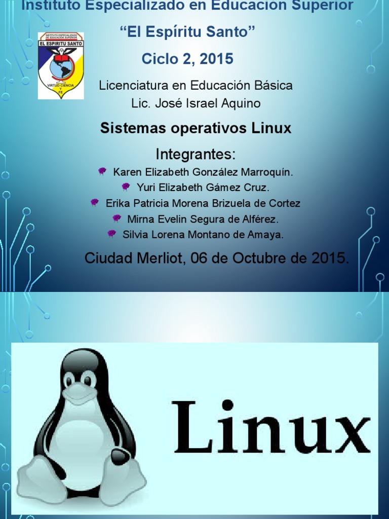 Diapositivas de Linux | PDF | Unix | Kernel (sistema operativo)