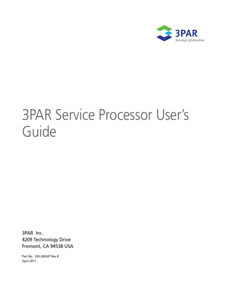3PAR Service Processor Users Guide 2011 04 PDF PDF Command Line