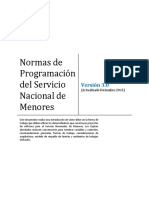 Normas de Programación Del Servicio Nacional de Menores - Versión